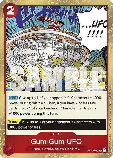 Gum-Gum UFO Judge Pack Vol. 6 OP10-020 One Piece card from One Piece Promotion Cards