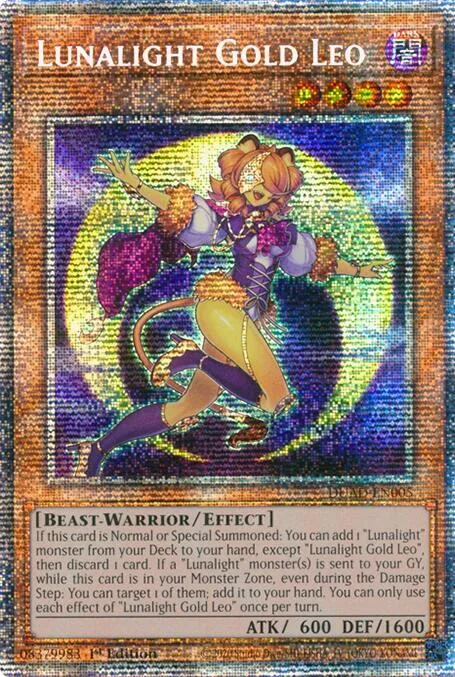 Lunalight Gold Leo Starlight Rare DUAD-EN005 Yu-Gi-Oh card from Duelist's Advance