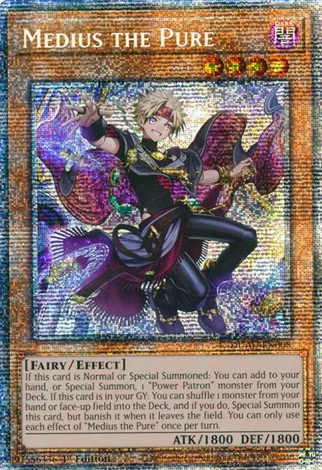 Medius the Pure Starlight Rare DUAD-EN008 Yu-Gi-Oh card from Duelist's Advance