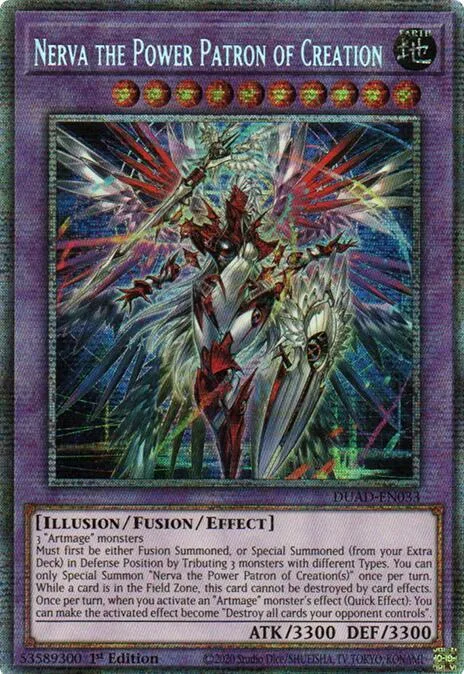 Nerva the Power Patron of Creation Starlight Rare DUAD-EN033 Yu-Gi-Oh card from Duelist's Advance
