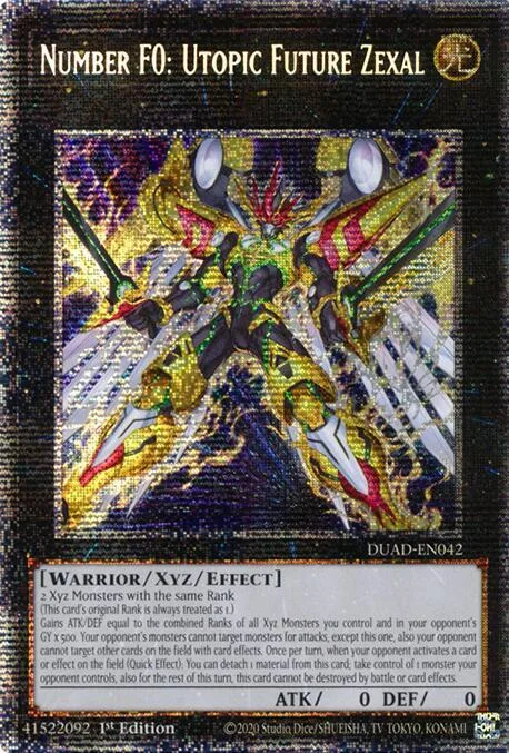 Number F0: Utopic Future Zexal Starlight Rare DUAD-EN042 Yu-Gi-Oh card from Duelist's Advance