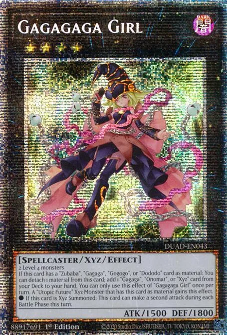 Gagagaga Girl Starlight Rare DUAD-EN043 Yu-Gi-Oh card from Duelist's Advance