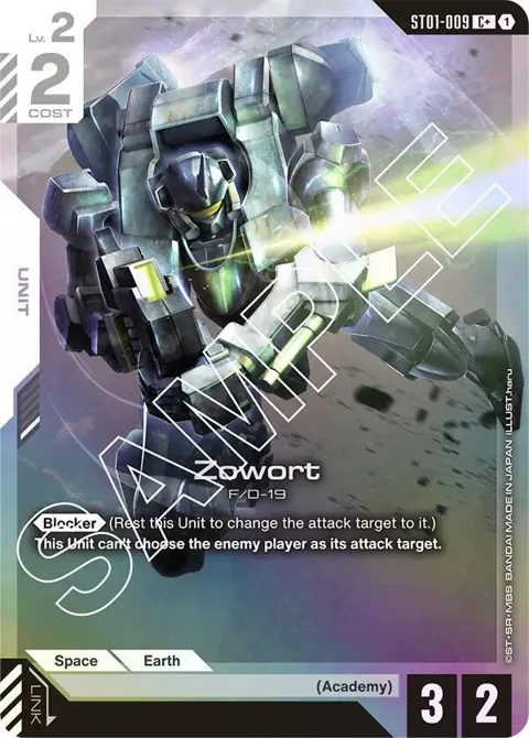 Zowort C+ ST01-009 Gundam card from Starter Deck 01: Heroic Beginnings