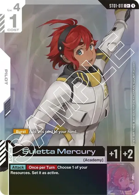 Suletta Mercury C+ ST01-011 Gundam card from Starter Deck 01: Heroic Beginnings