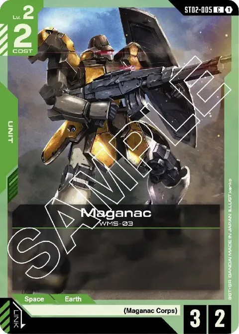 Maganac ST02-005 ST02 Gundam card from Starter Deck 02: Wings of Advance