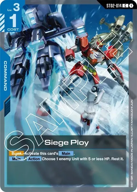 Siege Ploy ST02-014 ST02 Gundam card from Starter Deck 02: Wings of Advance