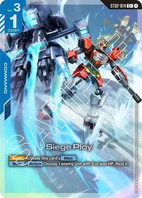Siege Ploy C+ ST02-014 ST02 Gundam card from Starter Deck 02: Wings of Advance