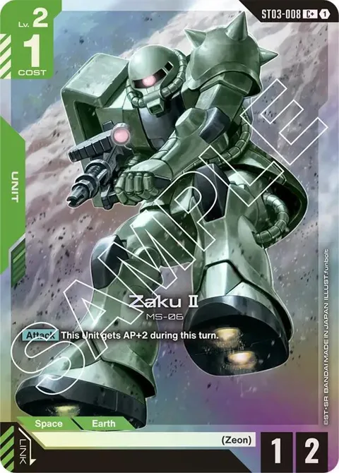 Zaku II C+ ST03-008 Gundam card from Starter Deck 03: Zeon's Rush
