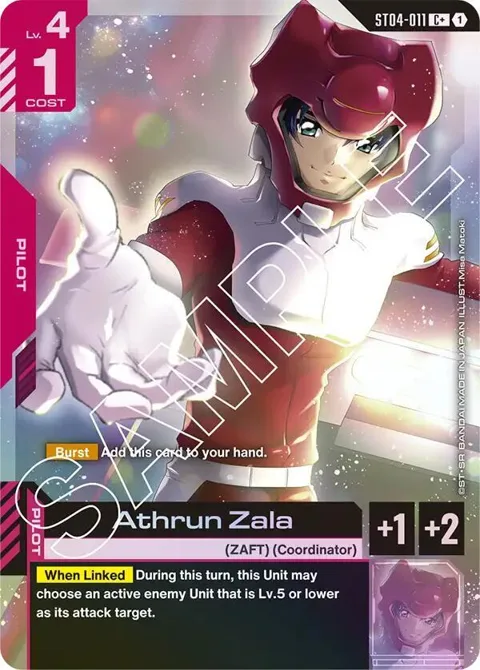 Athrun Zala C+ ST04-011 Gundam card from Starter Deck 04: SEED Strike