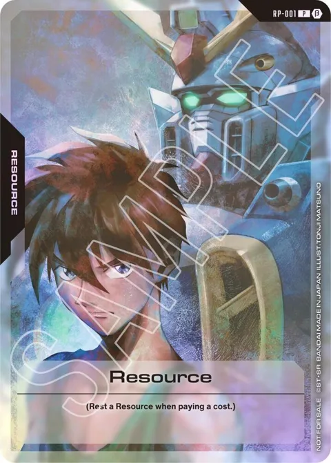 Resource Edition Beta BANDAI TCG+ Store Trial Event RP-001 Holofoil Gundam card from Promotional Resource Tokens