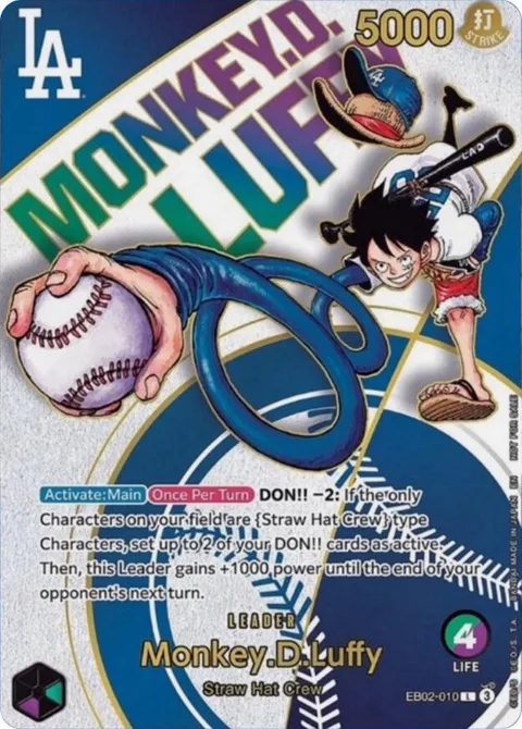 Monkey.D.Luffy Dodgers x ONE PIECE EB02-010 One Piece card from One Piece Promotion Cards