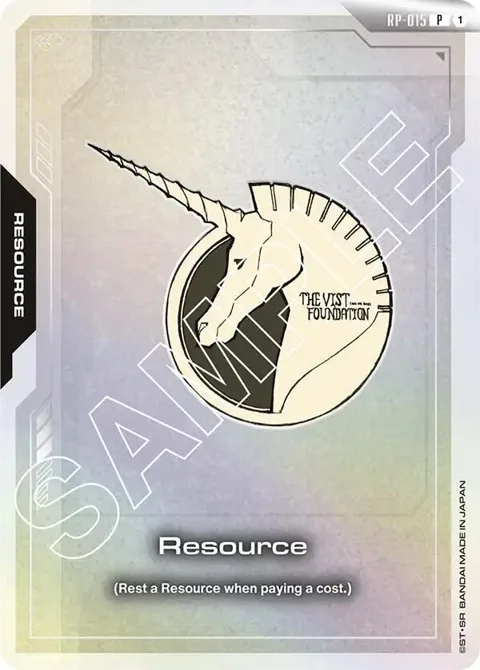Resource Vist Foundation RP-015 Gundam card from Promotional Resource Tokens