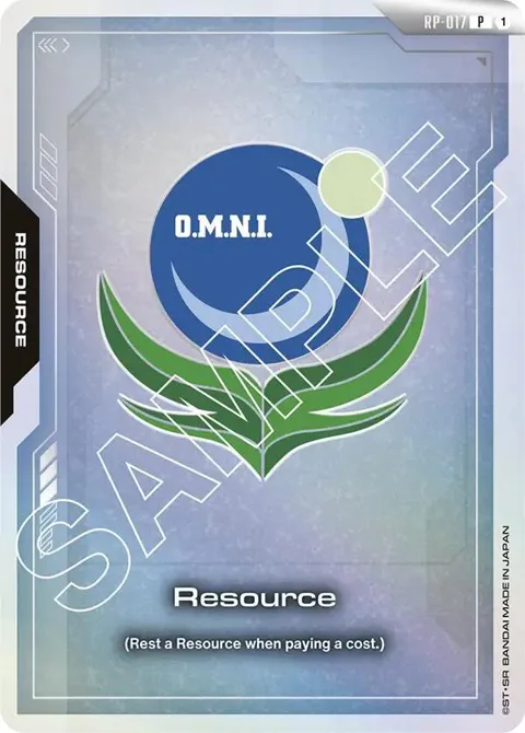 Resource Earth Alliance RP-017 Gundam card from Promotional Resource Tokens