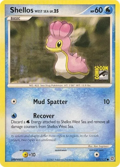 Shellos West Sea SDCC 2007 #107/132 Pokémon card from Miscellaneous Cards & Products