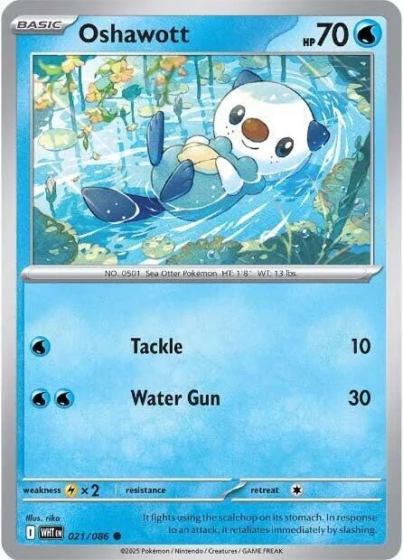 Oshawott #021/086 Pokémon card from White Flare
