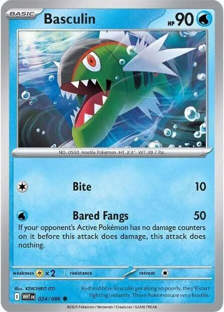 Basculin #024/086 Pokémon card from White Flare