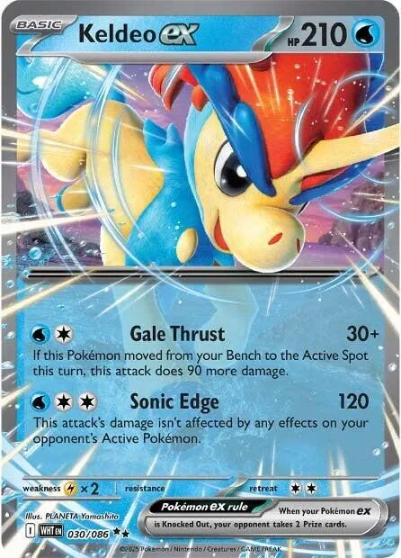 Keldeo ex #030/086 Holofoil Pokémon card from White Flare