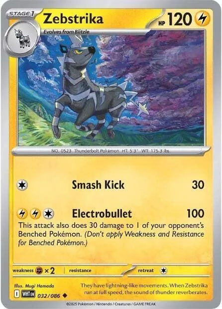 Zebstrika #032/086 Pokémon card from White Flare