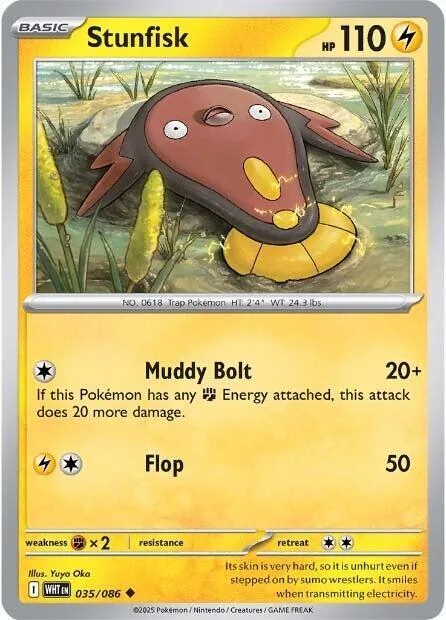 Stunfisk #035/086 Pokémon card from White Flare