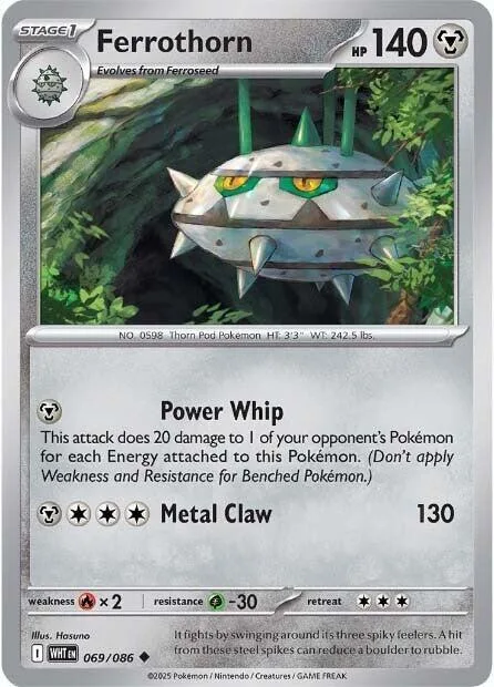 Ferrothorn #069/086 Pokémon card from White Flare