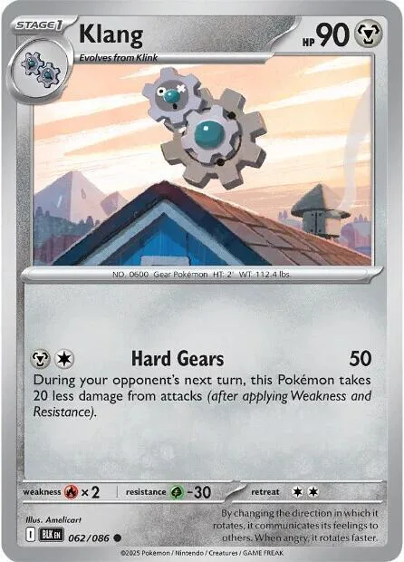 Klang #062/086 Reverse Holofoil Pokémon card from Black Bolt