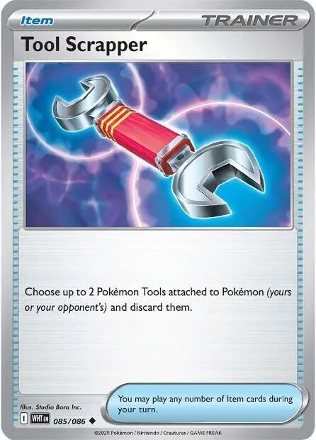 Tool Scrapper #085/086 Reverse Holofoil Pokémon card from White Flare