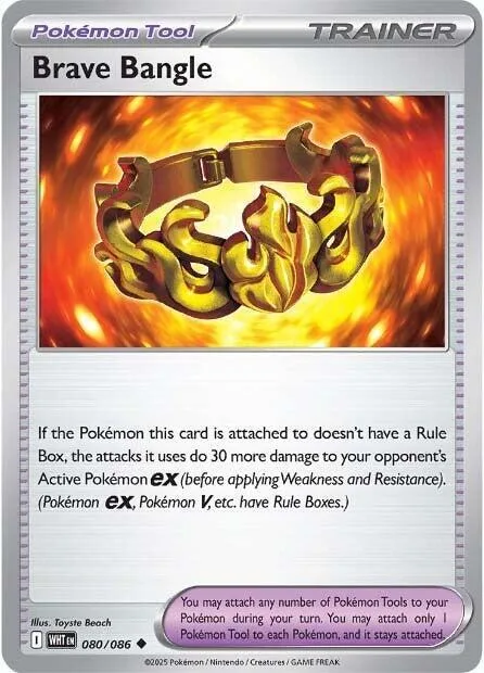 Brave Bangle #080/086 Reverse Holofoil Pokémon card from White Flare