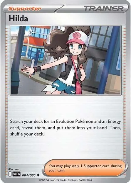 Hilda #084/086 Reverse Holofoil Pokémon card from White Flare