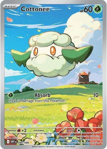 Cottonee #090/086 Holofoil Pokémon card from White Flare
