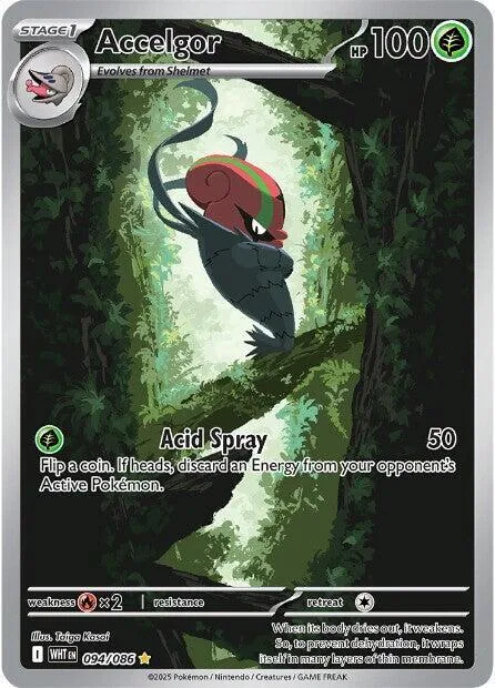 Accelgor #094/086 Holofoil Pokémon card from White Flare