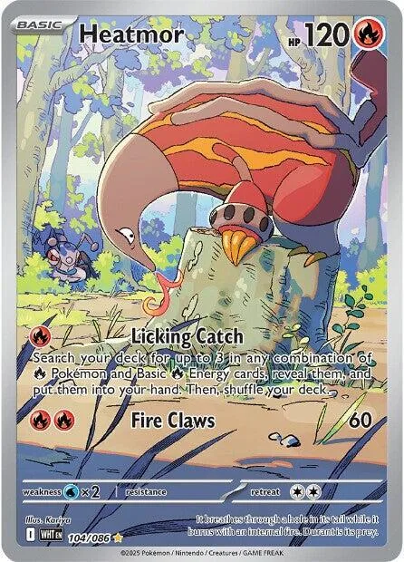 Heatmor #104/086 Holofoil Pokémon card from White Flare