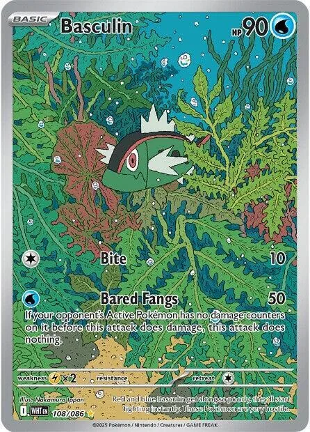 Basculin #108/086 Holofoil Pokémon card from White Flare