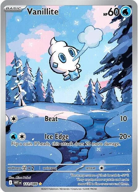 Vanillite #111/086 Holofoil Pokémon card from White Flare
