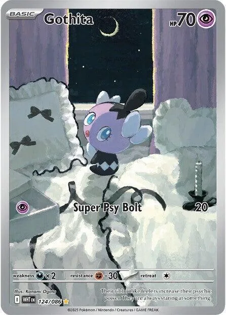 Gothita #124/086 Holofoil Pokémon card from White Flare