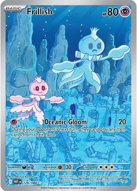 Frillish #126/086 Holofoil Pokémon card from White Flare