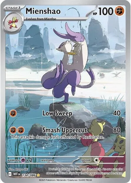Mienshao #134/086 Holofoil Pokémon card from White Flare