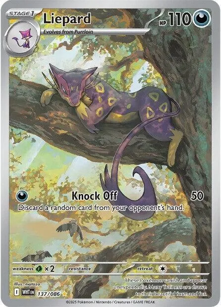 Liepard #137/086 Holofoil Pokémon card from White Flare