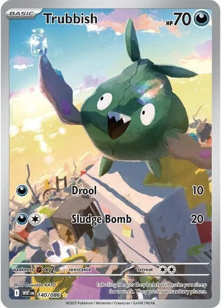 Trubbish #140/086 Holofoil Pokémon card from White Flare