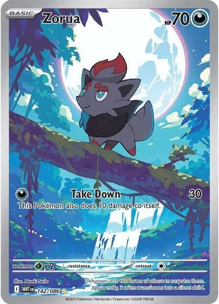 Zorua #142/086 Holofoil Pokémon card from White Flare