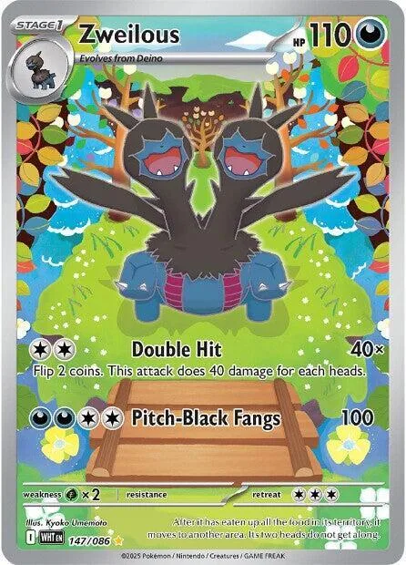 Zweilous #147/086 Holofoil Pokémon card from White Flare