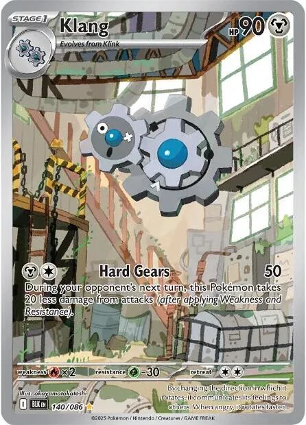 Klang #140/086 Holofoil Pokémon card from Black Bolt