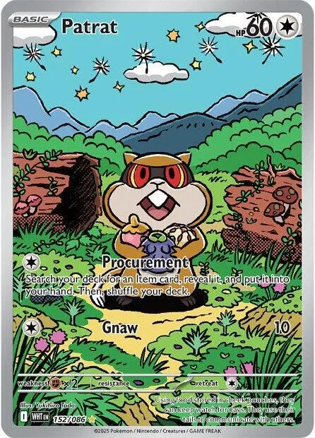 Patrat #152/086 Holofoil Pokémon card from White Flare