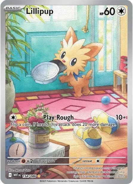 Lillipup #154/086 Holofoil Pokémon card from White Flare