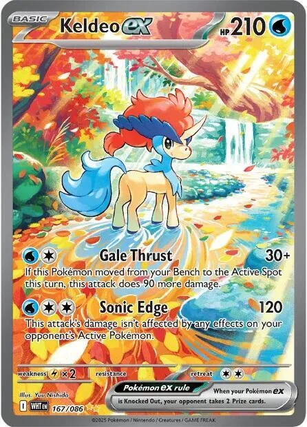 Keldeo ex #167/086 Holofoil Pokémon card from White Flare