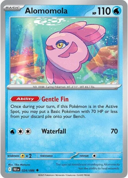 Alomomola #024/086 Pokémon card from Black Bolt