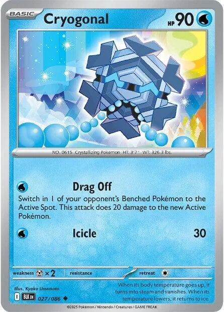 Cryogonal #027/086 Pokémon card from Black Bolt