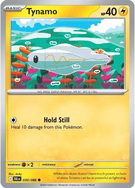 Tynamo #030/086 Pokémon card from Black Bolt