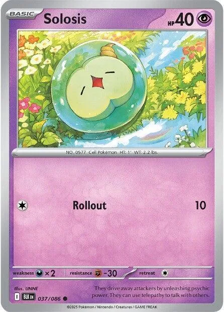 Solosis #037/086 Pokémon card from Black Bolt
