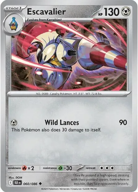 Escavalier #060/086 Pokémon card from Black Bolt