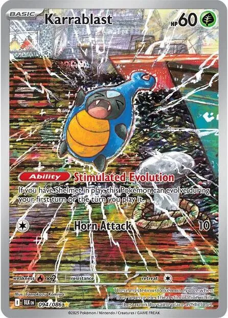 Karrablast #094/086 Holofoil Pokémon card from Black Bolt